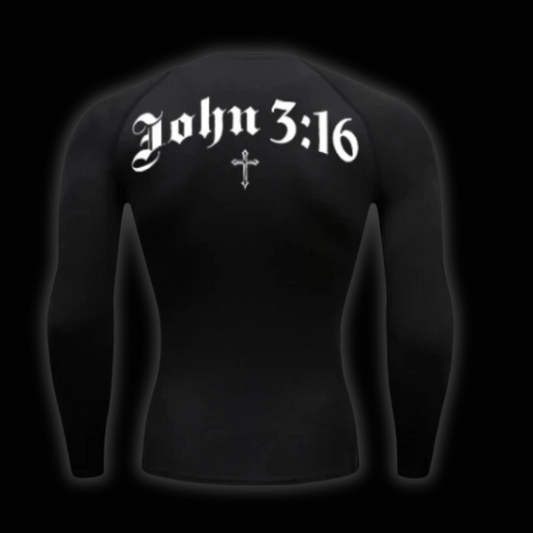 LuxCrux™ John 3:16 Long-Sleeved Compression Shirt