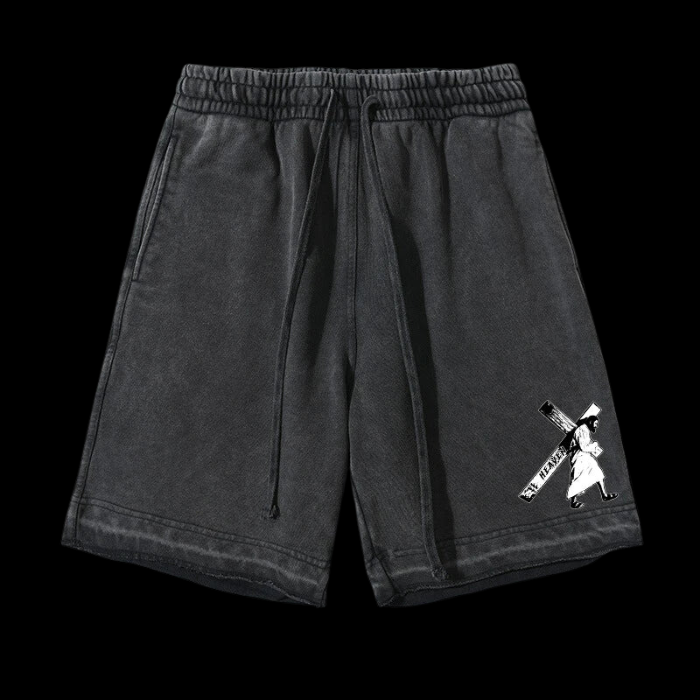 LuxCrux™ Jesus Vintage Shorts