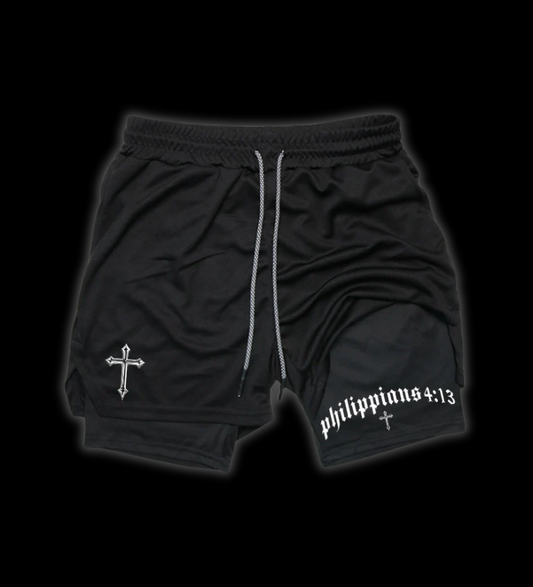 LuxCrux™ Philippians 4:13 Shorts