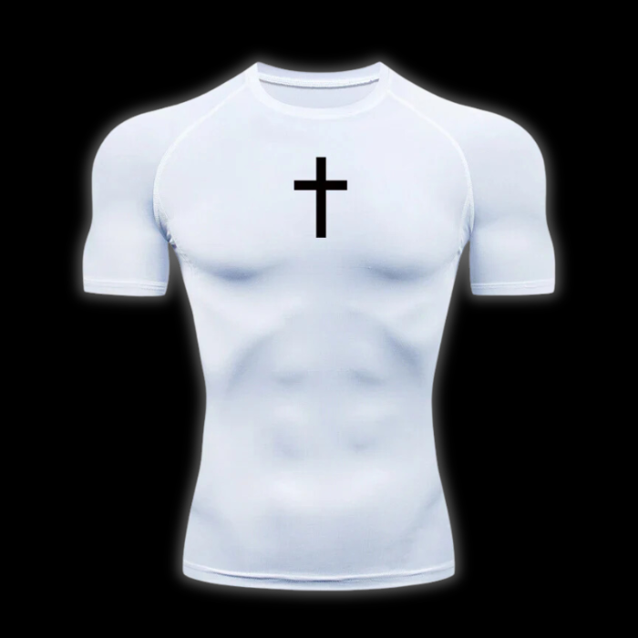 LuxCrux™ Casual Cross Short-Sleeved Compression Shirt