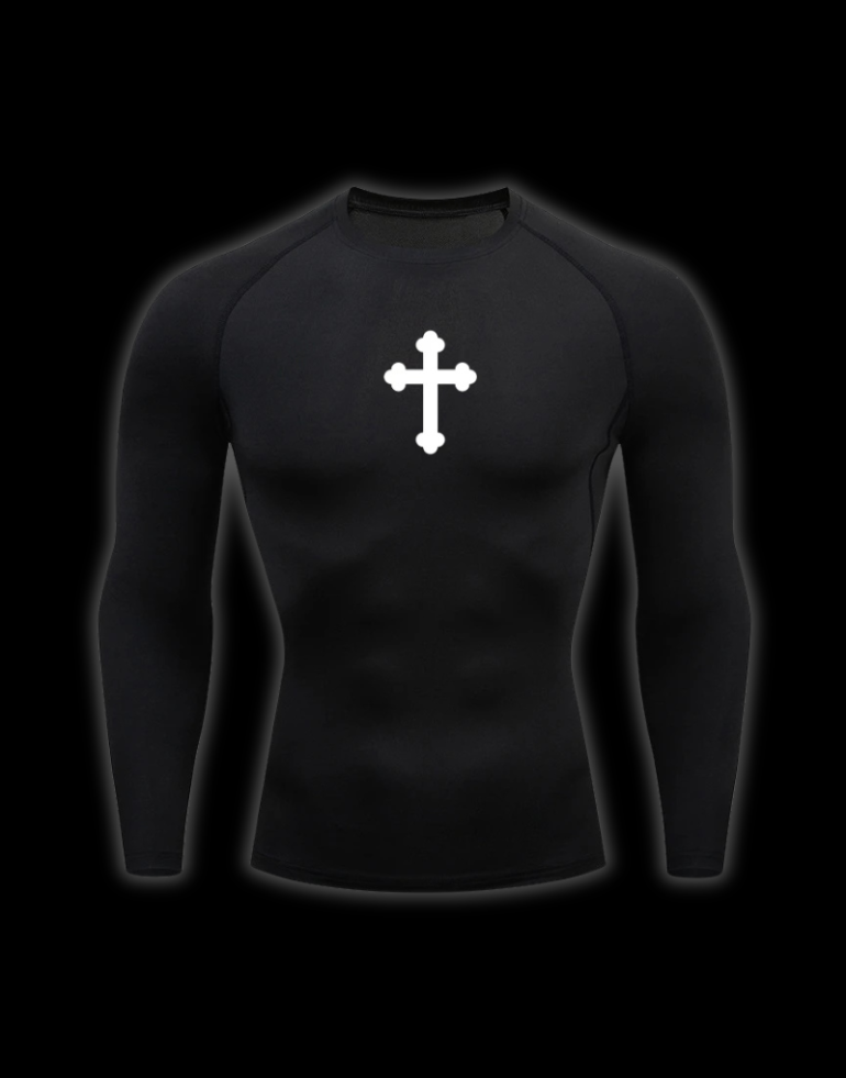LuxCrux™ Long-Sleeved Graphic Compression Shirt