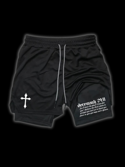 LuxCrux™ Jeremiah 29:11 Shorts