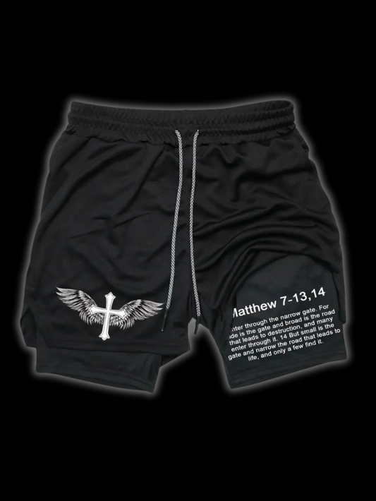 LuxCrux™ Matthew 7:13 Shorts