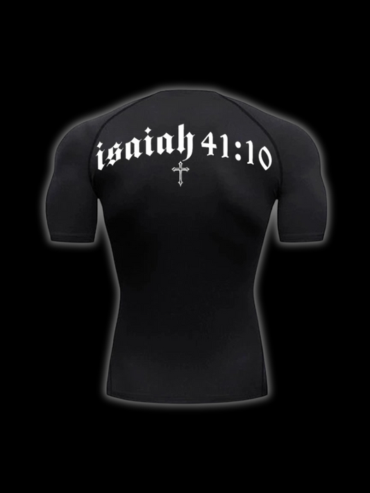 LuxCrux™ Isaiah 41:10 Short-Sleeved Compression Shirt