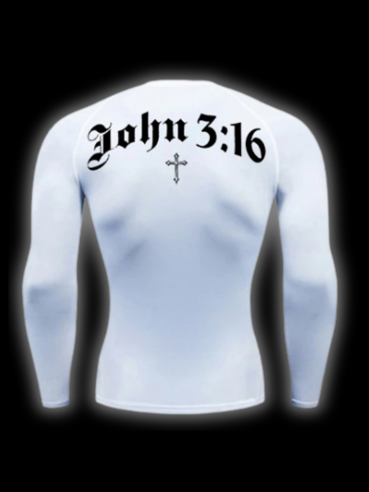 LuxCrux™ John 3:16 Long-Sleeved Compression Shirt