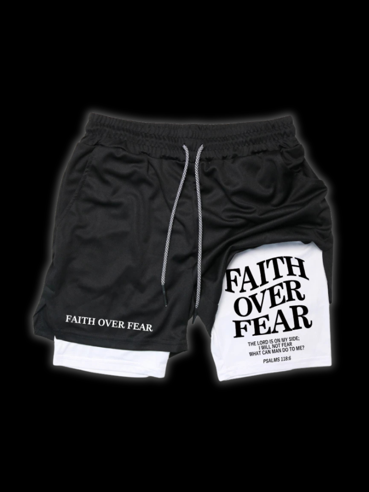 LuxCrux™ Faith Over Fear Shorts