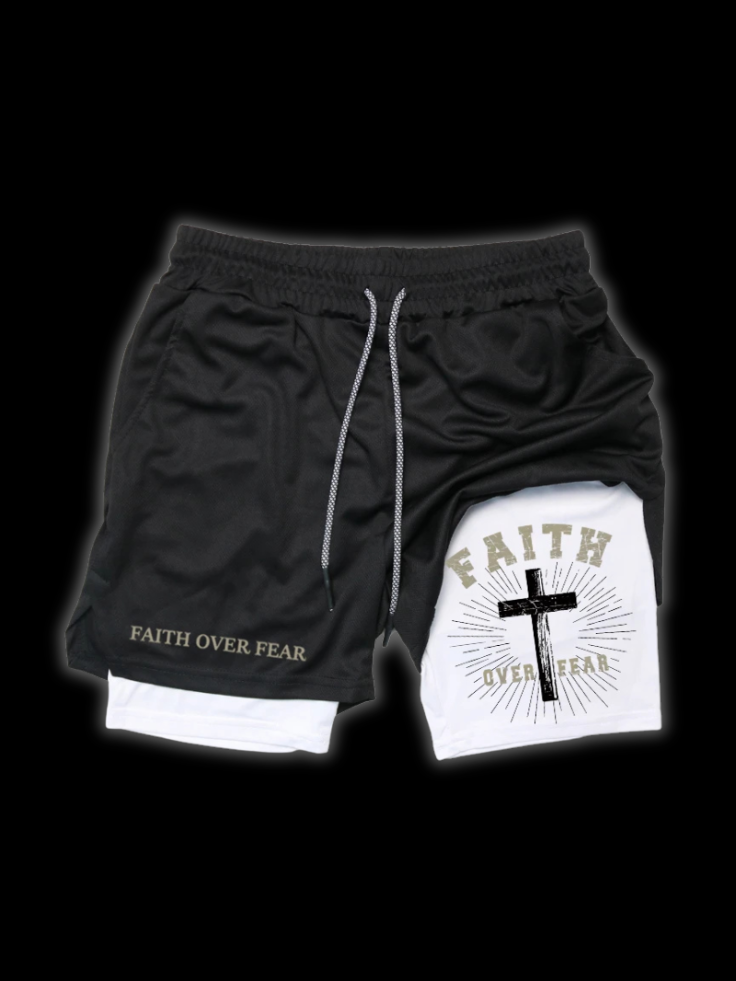 LuxCrux™ Special Faith Over Fear Shorts