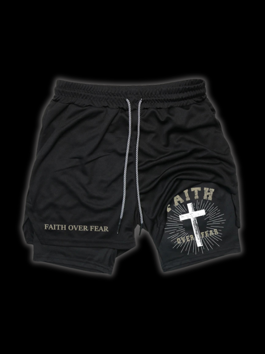 LuxCrux™ Special Faith Over Fear Shorts