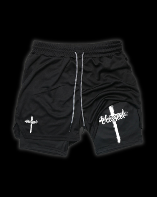 LuxCrux™ Blessed Cross Shorts